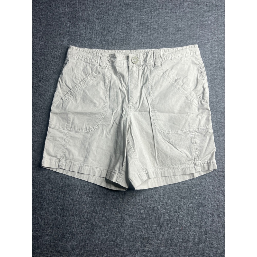 Columbia Womens Khaki Utility Shorts Size 8 Tan Cotton Stretch Hiking Outdoor